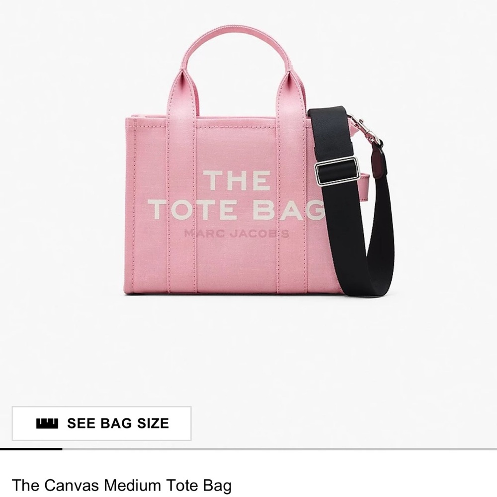 Marc Jacobs Pink Canvas Medium Tote Bag